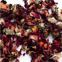 Rose Petals - Red Buds & Leaves